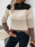 And Winter Hit Sweater Women's Suit Round Collar Long-Sleeved Knitted Shirt Casual