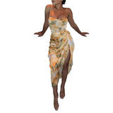 2025 Women's New Printed High-Waisted Sling Skirt Sexy