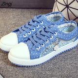 Women canvas shoes 2023 summer shoes woman sneakers flat Hollow breathable Shoes Women sneakers tenis