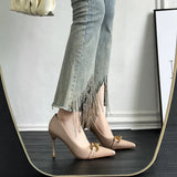 High Heels Women 2025 New Summer Pointed Single Shoes Behind The Empty Thin Sleeker Sexy Single