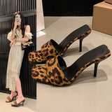 Slippers 2025 Summer Font Light High-Sleeker Cool Slippers Fashion Leopard Prints And