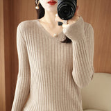 Zingj Sweater Female 2023 Spring And Autumn Knit Bottom Shirt Fashion Slim Long Sleeve Skin-Friendly Soft Bottom Top-Outfit