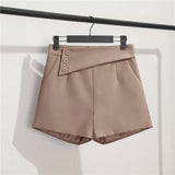 Zingj Shorts Female Summer Dress 2024 New Korean Version Of High Waist A-Word Wide Leg Pants Loose Show Thin Wear Casual