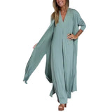 New Solid Color Jacket V-Neck Dress Cardigan Jacket Suit For