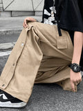 Buttoned Pocket Patch Cargo Pants- Outfit
