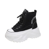 Autumn New Dad Shoes Korean Version Simple Ins Women's Shoes Platform Increased Casual Web Red High Help Sports Shoes
