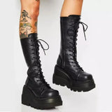 Thick Bottom Boots 2025 New Punk-Style Personality Butterfly Slope And Thick Bottom High