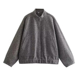New 15 Color Loose Casual Jacket Street Y2K Collar Dark Buckle Coat Female