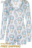 Hot Sale Women Sexy Stretchy Pajamas Long Sleeve V-Neck Pineapple Star Heart Printed Bodycon Summer Lady Jumpsuit