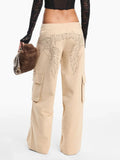 New Summer Loose Comfortable Angel Wing Embroidered Trousers With Casual Straights