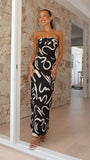 Zingj / Summer 2024 New Women's Fashion Print Strapless Back Sexy