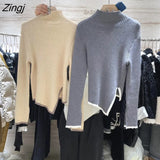 Women Spring Clothing All-match New Design Ins Popular Fashion Korean Style Cosy Young Ladies Leisure Slim Trendy