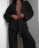 Women's Loose Comfortable Nine-Sleeve Trousers Pyjamas Two Sets Of Homewear