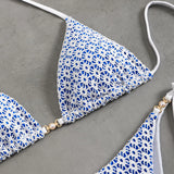 2025 Split Swimsuit Sexy Bikini Hanging Neck Tie Bikini Swimsuit