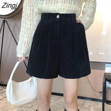 Women Autumn College Friends Simple Pure Corduroy New Arrival Mujer Cozy Design Casual Fashion Basic Feminino Ulzzang