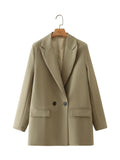 And Summer 2025 New Simple Loose Double-Dbuted Blazer Women's Spring And Autumn Dress New