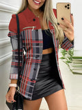 Spring And Autumn New Black Coat Long Sleeve Button Color Printing Clip Commuter Temperament Advanced Sensing Suit
