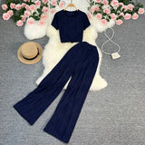 Zingj T-Shirt, High-Waisted, Wide-Leg