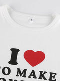 Short Sleeve Letter Graphic Crop Top- Outfit