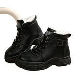 New Autumn And Winter Women Keep Warm Martin Boots Plus Thick Tie Thick Bottom Short Boots Women's