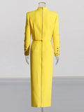 Fashion And Leisure Suit Women 2025 Spring New Diamond Splicing High Sense Two Sets Of Long-Sleeved Skirt