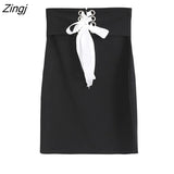 Mini Victorian Skirt Women Korean Style Slim Lace-up Black Gothic Skirt Court Retro Casual Party Kawaii Y2k Clothes