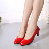 New Spring And Autumn Women's OL Professional Single Shoes Leather Shoes Round Head Low Fashion Women's Shoes