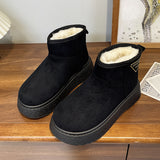 Thick-Bottomed Snow Boots Women's Winter 2025 Plus Thick Warm Cotton Shoes Women's Casual Sleeve Cotton