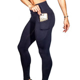 Yoga Pants Solid Color Body-Building Exercise Running Fitness Training Tights Leggings For