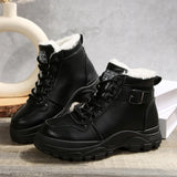 New Autumn And Winter Women Keep Warm Martin Boots Plus Thick Tie Thick Bottom Short Boots Women's
