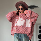 Trend Design Knitted Bunny Sweater Spring And Autumn Lazy Wind Loose Leisure