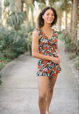 New Swimming Bra Lady Swimsuit Print Hot Spring Flat