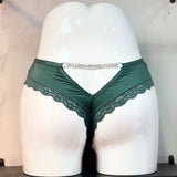 Chain Hollow Lady T-Shirt Lace Trousers Comfort Ice Silk Cotton Crotch Trousers Sexy Low-Waist
