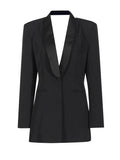Congyuan Wind Sexy Deep V Suit 2025 Summer New Temperament Hollow Back Design Solid Color Suit Jacket