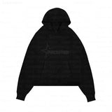 Zingj Vintage Popular Logo Letter Print Loose Hoodie Y2K Hip Hop Street Dress Men And Women's Jumper Casual