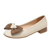 Single-Shoe Women's One-Legged Shallow Women's Shoes 2025 Autumn New Evening Wind French Bow Bean