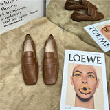 Shoes Women Soft Leather Shoes 2025 New Leisure Flat Sole Single Shoe One Foot Pedalle Shoes On The Feet Of Muller