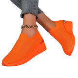 Women's Shoes In The Spring And Summer Of 2025 New Flying Mesh Shoes Children Leisure Sports Slopes And Thick-Soled Single