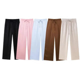 Women's INS Burst Wrinkles Blazer Blazer Casual Trousers