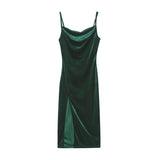 Women's Clothing 2025 New Spring And Summer Fashion Sexy Repair Fork With Dress