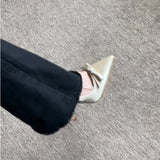 Bows Beautiful High Heels Women Spring And Autumn Fine Heel With The Fasley Diamond French Temperament Single Shoes Wedding