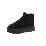 Snow Boots Women Winter New Anti-Slip Thick Shortbread Shoes Plus Velvet Warm Cotton Boots