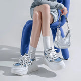 Sole Small White Shoes Female 2025 Autumn New Fashion Rivets Small Show Thin Loose Cake Shoes Lace Casual Sports