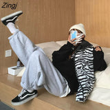 Harem Pants Women Solid Thick Warm Fleece Sweatpants Female Korean Hip Hop Loose High Waist Trousers Baggy Casual