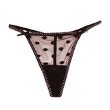 Transparent Thong Lady Sexy Double Bow 2025 New One-Line Hot Low-Waisted