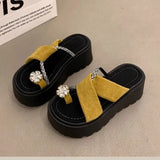 Cover Thick-Bottomed Slippers Women's Summer Wear 2025 New Height 100 With Skirt Ladies Sandals