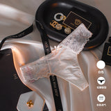 Empty Trousers V Flash Diamond Buckle Lace Side Trousers Without Trace Ice Splicing Lace Lady