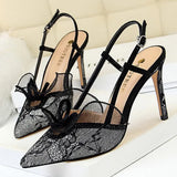Shoes Lace Hollow Woman Pumps Sexy High Heels Party Shoes Fashion Women Heels Ladies Shoes Women Sandals Plus Size 42