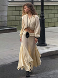 New Towel Fabric Dress Personality Design Sense Of High-End Waist Sealing Solid Color