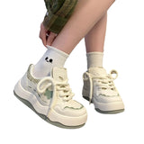 Little White Shoes Women's 2025 New Students Colling Colored Casual Women's Shoes Fashion Thick-Soled Sports Board